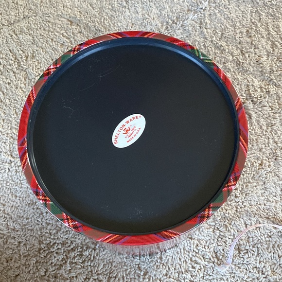 Vintage Shelton Ware Red and Green plaid ice Bucket - Picture 7 of 9